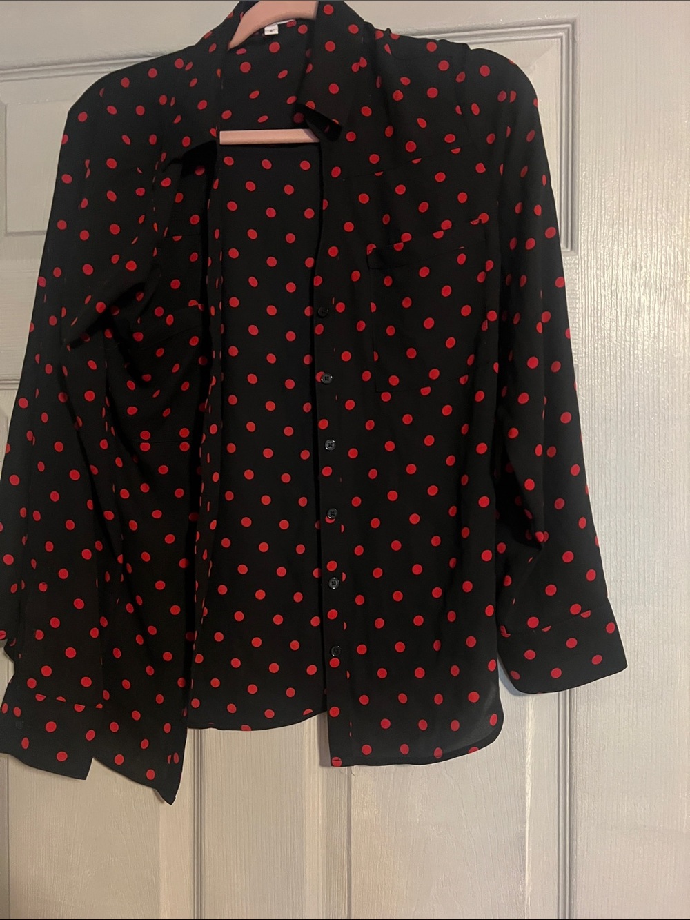 Women's Polka Dot Button-Up Shirt